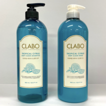 애경 클라보 ClABO 트로피칼 시트러스 샴푸+린스 960ml 비듬샴푸 청소년샴푸 산성샴푸 정수리냄새 모발영양 손상모 모발끊김, 샴푸+린스 1세트