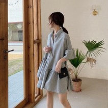 린넨 원피스 마 빅사이즈 롱 리넨 숏 드레스 여성 여름 스타일 헐렁한 주름 패션 캐주얼 라인 Streetwear 소프트 Sundress Hot Sale