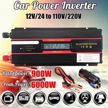 인버터 캠핑 차량용 인버터 캠핑 차량용 자동차 12v 220v 6000w p 피크 태양광 발전 lcd 디스플레이 dc 1224v to ac 110v220v 수정 사인파 135, 협력사