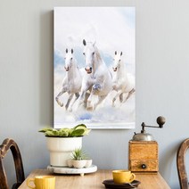 출세운 팔마도 칠마도 행운을부르는 말그림 사장님 회장님 캔버스 액자, 23.활기 백마도