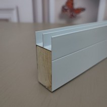 선홈통 측구 지붕 처마 상자홈통 우수관로 밴딩 빗물, 75cm 화이트 홈 모델과 내부 나무