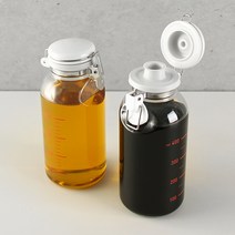 셀러메이트 눈금 밀폐 유리병 500ml, 500ml [눈금 원터치형], 1개