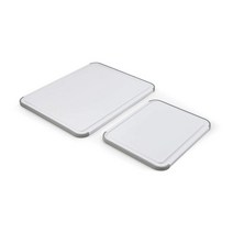 키친에이드 둘레 트렌치 및 미끄럼 방지 가장자리가 있는 클래식 플라스틱 도마 식기 세척기 사용 가능 27.9 x 35.6씨엠 CM(11 14인치) 화이트 그레이
