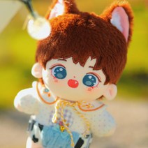 아이돌 인형 옷 귀여운 동물귀 인형 20cm 면 목화솜 무속성 인형, 20cm 스켈레톤 모델 (3일 이내 발송), 인형+ 줄무늬 스웨터 +카메라