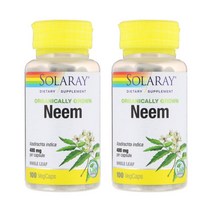 솔라레이 인도 님 Neem 멀구슬나무 400mg 100캡슐 2개