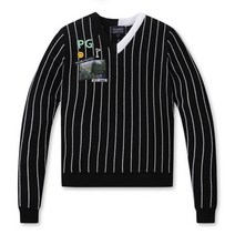파리게이츠 파리게이츠긴팔티 KQF 52101SR158_BK 블랙 여성 스트라이프 그래픽 니트