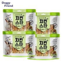 시츄 개져키 시바견 애견고기간식 부드러운 퍼그 고단백 치킨롤4개, 상세페이지 참조