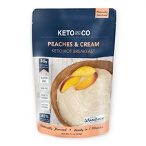 Keto and Co Hot Cereal 케토앤코 핫 시리얼 (피치&크림) 2팩, 1개, 1