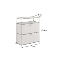 USM 모듈 가구 TV 거실장 미드센추리 거실 서랍 수납 침실 모던 테이블(1), C. 화이트 싱글 세트 B1