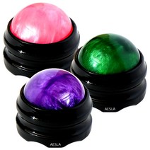 애슬라 핸드롤러 360도 롤링 마사지볼 3종SET, 퍼플1P+그린1P+핑크1P, 1set