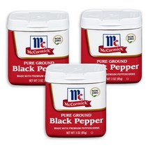 McCormick Pure Ground Black Pepper 3 oz 맥코믹 퓨어 그라운드 블랙페퍼 후추 85g x 3개