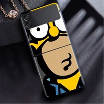 제트플립케이스 z플립 호환 호머 제이 심슨 휴대폰 케이스 삼성 갤럭시 Z 플립 3 5G ZFlip 4G 검정색 하드