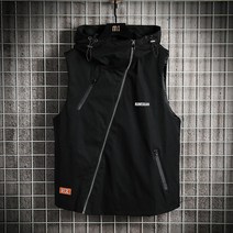 남자조끼 작업 조끼 외투남성 빅사이즈뚱뚱한 루즈한 유행브랜드 오버사이즈 겨울용 포켓 가을 외부착용