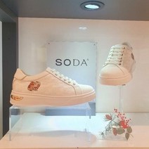 소다 NC14 여성 오솔라이트 투캣자수 밴드 스니커즈 FLF315 KS30