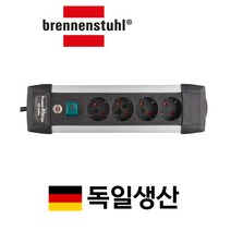 브레넨스툴 프리미엄 알루 라인 알루미늄 AL 4구 멀티탭 1.8M, 블랙, 1개