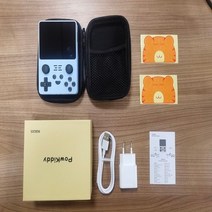 2023 새로운 powkiddy rgb20s 레트로 게임 콘솔 오픈 소스 시스템 25000+ 게임이 포함된 3.5인치 ips 스크린 휴대용 비디오 게임 콘솔, 파란색과 가방, 144g 25000 게임, 유럽 ​​연합