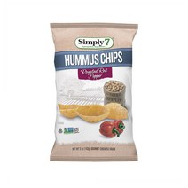 Simply7 훔무스 칩스 글루텐 프리 레드 페퍼 5oz Chickpea Hummus Chips Gluten Free Roasted Red Pepper, 1팩