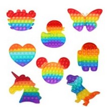 안점검사 kc인증필 팝잇 푸시팝 푸쉬팝 레인보우 뽁뽁이 무지개꾹꾹이 스트레스 해소 장난감, 레인보우 푸시팝_유니콘