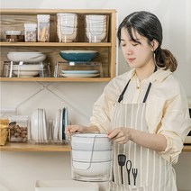 식기건조대 물빠짐 트레이 주방 싱크대 투명 접시 그릇 정리대, 투명 국그릇용