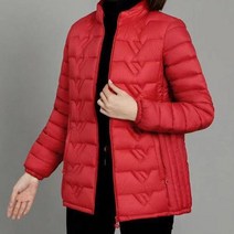 중년 여성의류 경량 미니웰론 숏 다운 패딩 마담 엄마옷 겨울 가을 큰옷코트