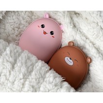 귀여운 동물 캐릭터 USB 손난로 휴대폰 보조배터리 브라운 핑크 크리스마스 연말선물