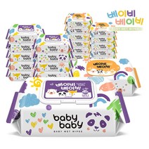 베이비베이비 데일리 캡형 10팩+휴대용 리필형 12팩 아기물티슈