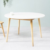 [카미코코] LPM 4컬러 원형 1100X1100 테이블, 화이트네추럴