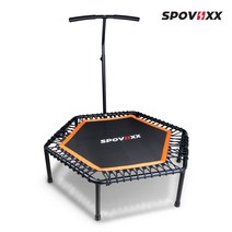 스포빅스 육각 트램폴린 로프밴드/손잡이형 (오렌지) + PVC캐릭터매트2장 (컬러랜덤/별도배송)