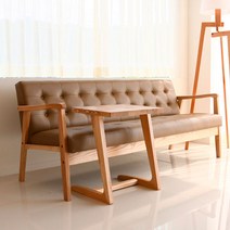 밸런스가구 에쉬원목 B타입 1인용 2인용쇼파 3인용 소파, 3인용 카푸치노