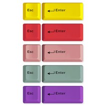 엠스톤 mStone 2키 ESC+Enter 기계식 키보드 체리 포인트 키캡, 인디핑크(냥이)