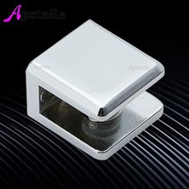 유리난간대 유리난간대 부속아연 합금 소재 크롬 색상 5-8mm 유리 선반 지원 헤비 듀티 홀더, 01 K104-10 Clamp 8-10mm