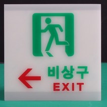 사각왼쪽 비상구표지판 축광아크릴 비상구스티커 아크릴표지판 비상구표지판 비상구스티커, 상세페이지 참조