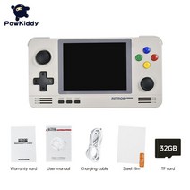 POWKIDDY A30 Retroid Pocket 2 Retro Game Pocket Console 3.5-inch IPS 스크린 Android 및 Pandora Dual Syst, 그레이 32GB