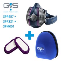 GVS 일립스 방진마스크 P100 분진 먼지 SPM603 SPR457 SPR321 SPM001 반면형 elipse 툴보이, SPM001(케이스)