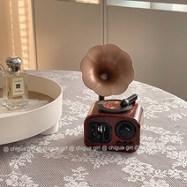 미니 테이블 오르골 LP 장식 소품 협탁 감성 인테리어 노래 복고풍 유럽 앤틱, 앤틱 오르골