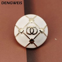 수입단추 고급단추도매 고급 금속 장식 단추 여성 메이커 공예 용품 바느질 액세서리, 02 White_01 18mm 6pcs