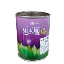 KCC 센스멜 골드 유성 에나멜 페인트1L 철대문 원색 기성색, 화이트무광