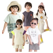 5살 6살 7살 유치원 초등 여아 남아 여름 반팔 아동복 세트