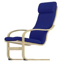 내구성이 뛰어난 폴리에스터 아마 의자 교체 커버 IKEA 포엥 안락의자와 호환됩니다. 슬립커버만 포함. 의자는 포함되지 않습니다. (머리 블루) 275139, A Head Polyester Blue