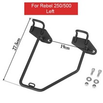 오토바이 사이드가방 바이크 배달박스 백 가방 혼다 Rebel 500 CMX500 1용 250 300 용 가와사키 W650 방수 사이드, 사이드랙(좌)