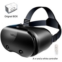 VRGPro X7 3D 헬멧 VR 안경 가상 현실 헤드셋 구글 카드보드 57 인치 모바일용 오리지널 박스 포함, VR WHITE CONTROLLER