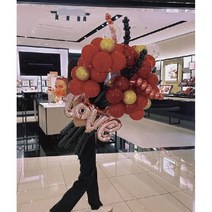 팩 유치원 이벤트 포토템 쇼핑몰 매장 장식 배치 생일기념일 선물 풍선꽃 재료, 풍선 꽃 재료 팩 30