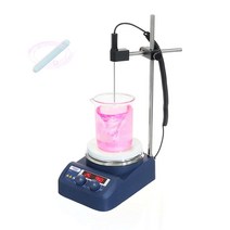 280℃/536℉ 5.3인치 LED 디지털 핫플레이트 자기 교반기 세라믹 코팅 스테인리스 스틸 작업판 200-1500rpm 110V
