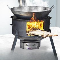 화덕만들기 캠핑화로대 불멍 가마솥화덕 주물 드럼통화로, 두꺼운회색상자58cm+2.7두께+스토브