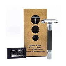 Parker 파커 74R 안전 면도기(5개 플래티넘 면도날), Graphite Gray
