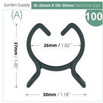 100pcs 식물 정원 클립 2 크기 심기 지원 그리퍼 꽃 덩굴 및 야채 레버 루프 클램프 지주 줄기에 적합, x l x 100pcs