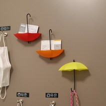 현관문 우산 마스크걸이 후크, 5카키살구.흐린회색