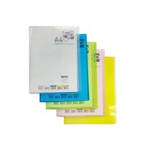 서류 화일철 5매 A4 문서 레포트 계약서 증권 부동산 클리어파일, 분홍