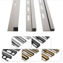 스텐 타일 사각 코너비트 벽 모서리 몰딩 마감재 타일 코너비드 쫄대 재료분리대 E TYPE, 12x12mm, 헤어라인, 사각 코너비트 골드