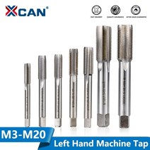 땅파는기계 땅파기 xcan 1pc m2 m20 왼손 기계 나사 탭 hss 철강 기계 플러그 탭 금속 나사 구멍 탭 드릴 메트릭 나사 나사 탭, m18x0.75